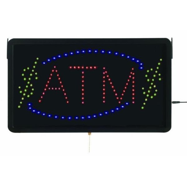 Aarco Aarco Products  Inc. ATM10L High Visibility LED ATM Sign 13 in.Hx22 in.W ATM10L